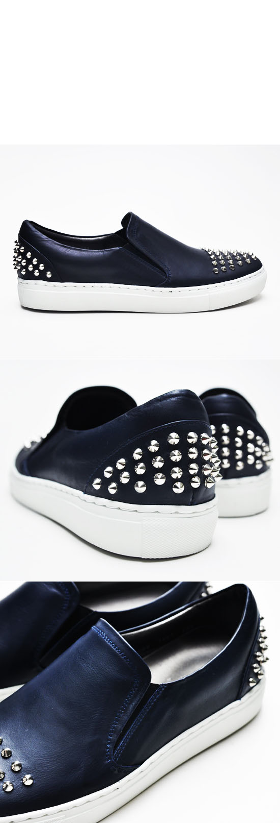 cow hide slip on shoes